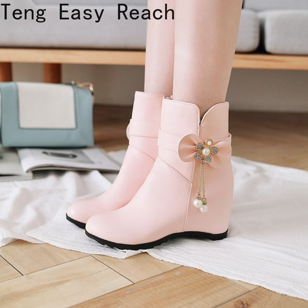 Ethnic Fashion Women - Mode Wedges Merk Dames Feestschoenen Witte