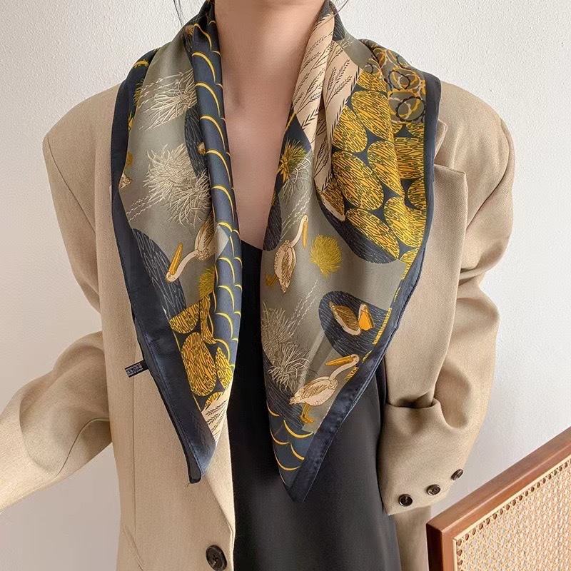 Ethnic Fashion Design - Luxe vintage zijden sjaal voor dames,