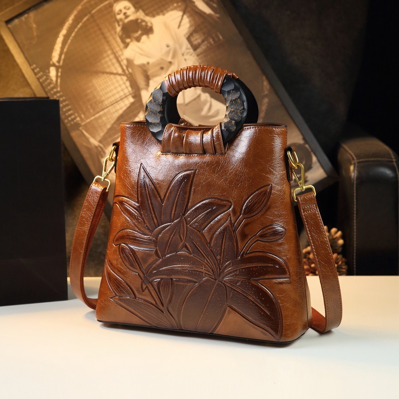 New Ethnic Fashion - Vintage etnische stijl leren dames tas