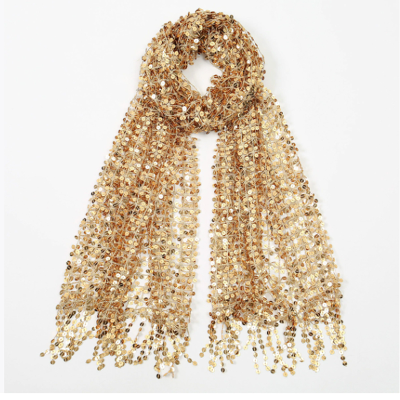 Boho Sequin Mesh Hoofddoek Gou - Ethnic Fashion Design recensie en prijs