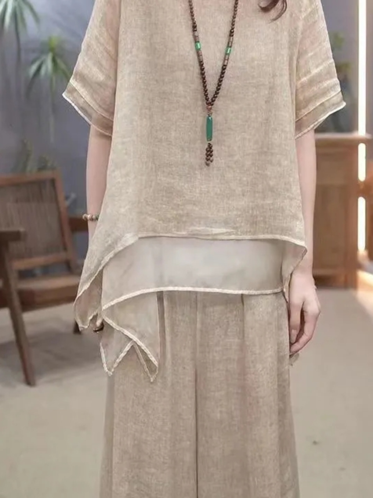 Retro katoenen linnen set voor - New Ethnic Fashion recensie en prijs