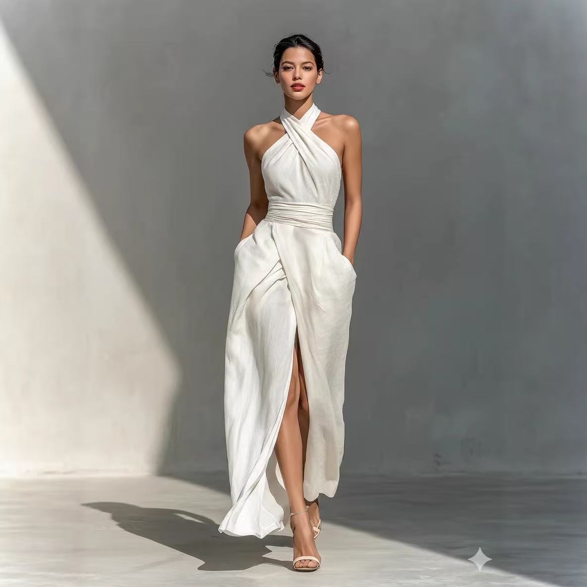 Chique, effen lange boho jurk  - Ethnic Fashion Design recensie en prijs
